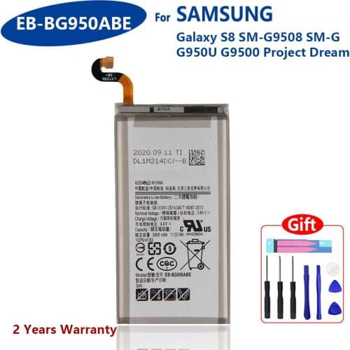 100% Genuine EB-BG950ABE EB-BG950ABA For Samsung GALAXY S8 SM-G9508 G9508 G9500 G950U SM-G G Project Dream 3000mAh With Tools