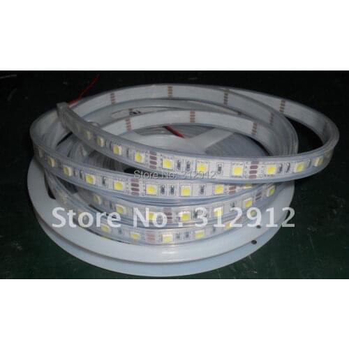 DC12V 5m(one roll) 5050 SMD 60LEDs/m led strip,waterproof by silicon tube,IP68
