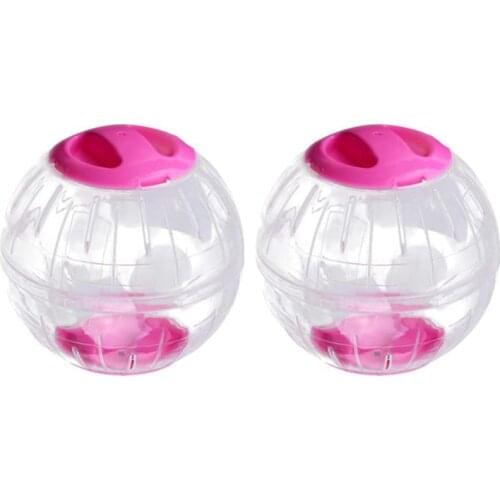 2 Pcs Boredom Breaker Small Animal Activity Toy Glitter Hamster Ball