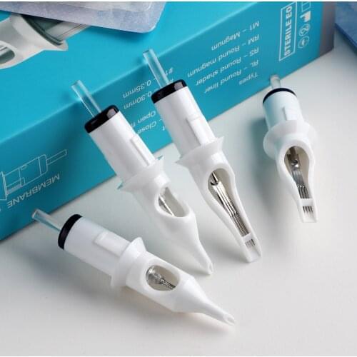 20pcs 3/5/9/11/13/15RL Disposable Cartridge Tattoo Needles Liner Shader Microblading Permanent Makeup Eyebrow Tattoo Pen Machine