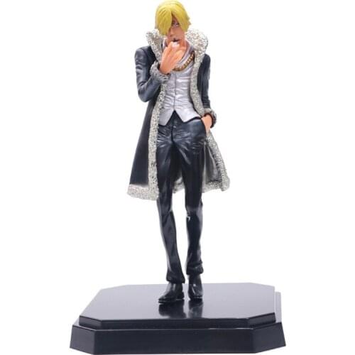 Anime One Piece Sanji Smoking Statue Figure Model Toys 23cm