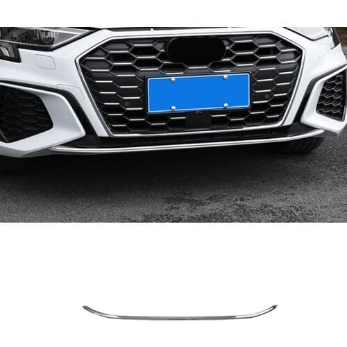 Car Accessories for Audi A3 8Y S line 2020 2021 Stainless Steel Glossy Front Bumper Molding Strip Trim