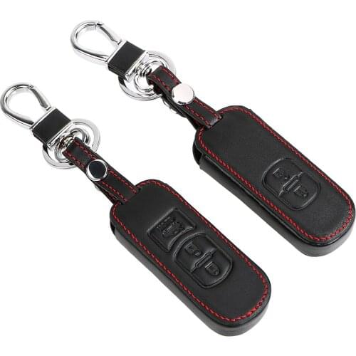 For Mazda 2 3 6 CX-5 CX-3 CX-4 CX-7 CX-9 AXELA Car Key Holder Key Case Bag Genuine Leather Keychain Covers Car Styling