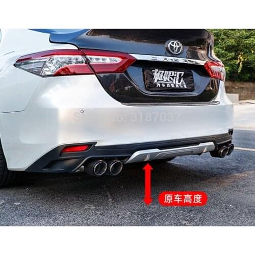 For Toyota Camry 2018 2019 ABS Plastic Rear Diffuser Bumper Trunk Protector Cover Car Styling