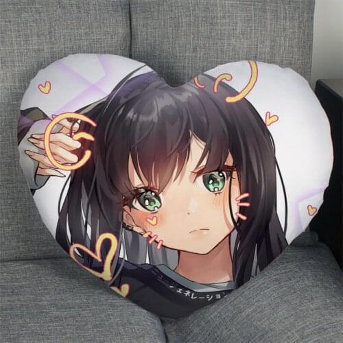Idolmaster Cinderella Girl Pillow Slips Heart Shape Pillow Cover Bedding Comfortable Cushion/Good For Sofa/Home/Car Pillow Cases