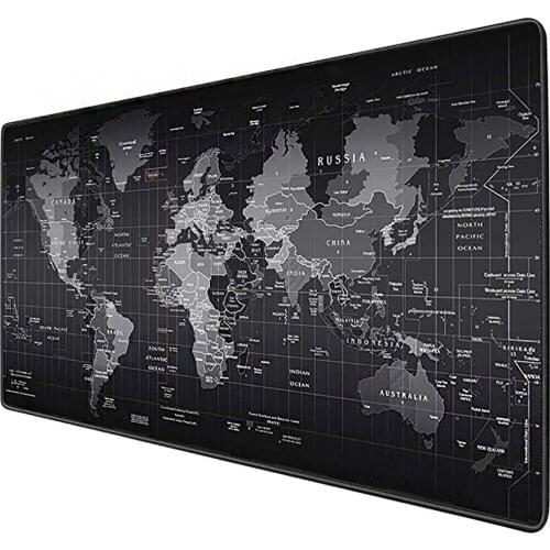 Gaming Mouse Large World Map rubber mouse pad computer game tablet mouse pad with edge locking Computer Mouse Mat