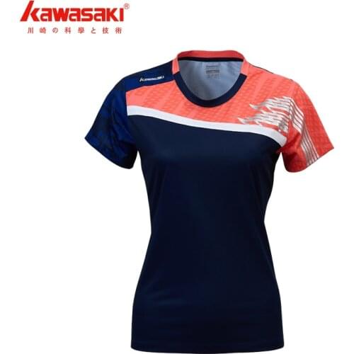 Kawasaki Sportswear T-shirt For Female Table Tennis O-Neck Breathable Badminton Sport T-shirt ST-Q2309