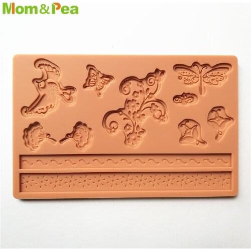 KCL530 Butterfly & Tape Silicone Mold Gum Paste Chocolate Ornamental Fondant Mould Cake Decoration Tools