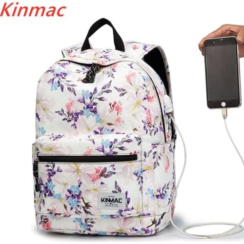 Kinmac Brand Backpack Laptop Bag15",15.6 Inch,Colored Flower Shoulder Compute Bag For Macbook 15.4,Business,School,DropShip V164