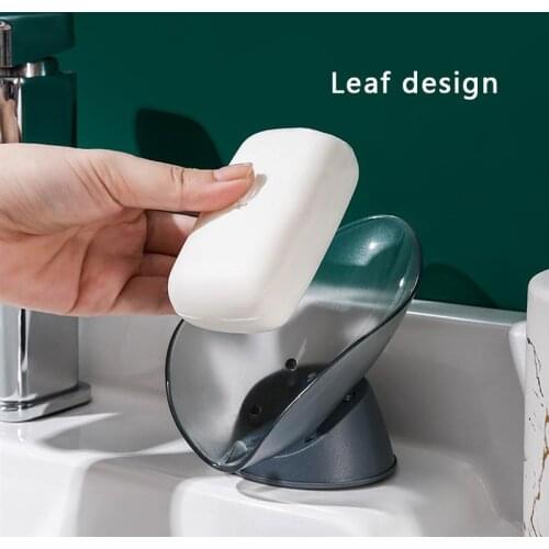 Leaf Shape Soap Box Bathroom Soap Holder Dish Storage Plate Tray Bathroom Soap Holder Case Bathroom Supplies Bathroom Gadgets