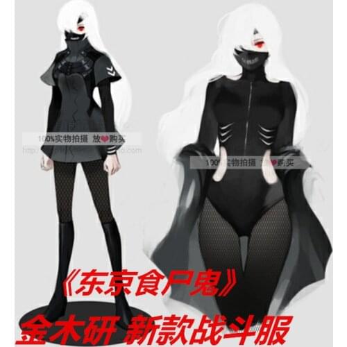 Tokyo Ghoul Ken Kaneki Cosplay Costume black dress for women 11