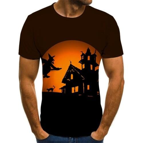 2021 Summer Mens T Fun 3D Printed Pumpkin Head T-shirt Short Sleeve Horror Boy/Girl T-shirt Clothing Clothing XXS-6XL