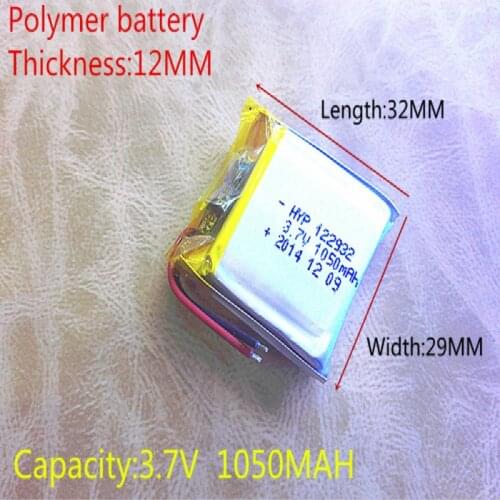3.7V,1050mAH,122932 PLIB ( polymer lithium ion battery ) Li-ion battery for tablet pc,GPS,mp3,mp4,cell phone,speaker