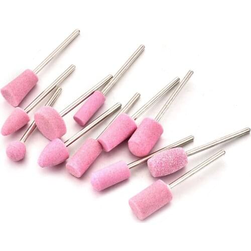 Nail Tools Set 12 Packs Flint Quartz Grinding Wheel Nail Polishing Machine Applicable 2.35 Grinding Head Cutters for Manicure