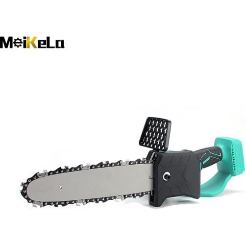 MeiKeLa 21V brushless mini cordless electric chain saw 8 inch powerful chainsaw kit for cutting trees and wood