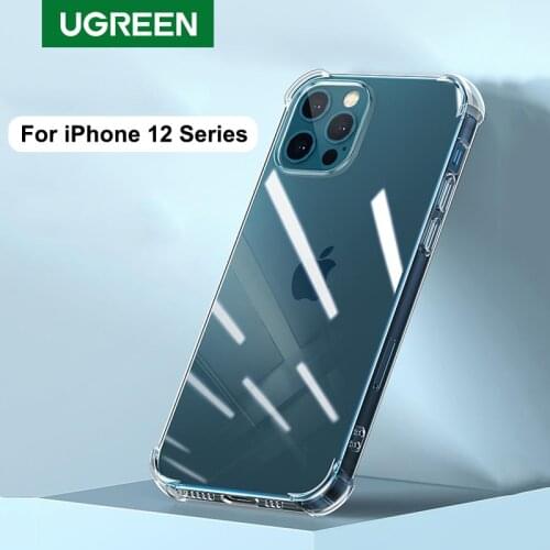 Ugreen Soft TPU Phone Case for iPhone 12 Pro Max Shock-proof Transparent Back Cover Case for iPhone 12 Mini Mobile Phone Cases