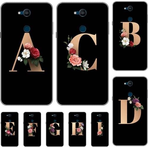 For LG X Power 3 XPower 3 LG X5 2018 Case Cute Lovely Cartoon Pattern Flower Black Letters Silicone Soft Back Cover