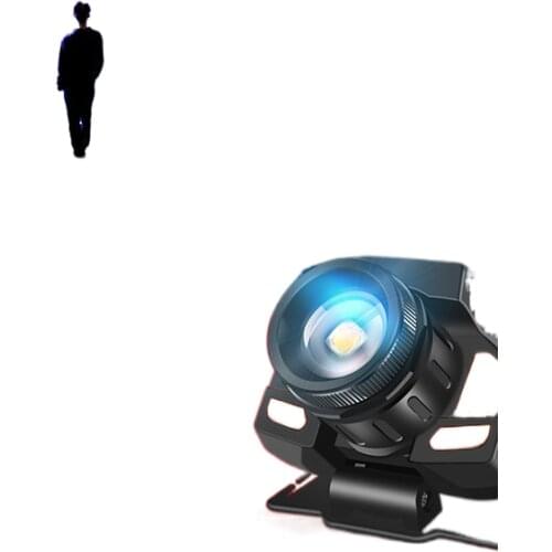 LED light-sensing headlights zoom night fishing lights rechargeable flashlight bright shot and a head-mounted lamp hernia