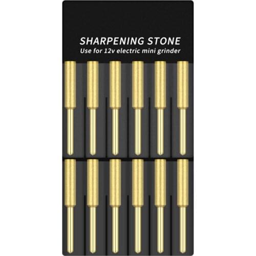 12Pcs Chainsaw Bits Titanium Plated Diamond Sharpener High Hardness Electric Chainsaw File Fit For Electric Chain Saw