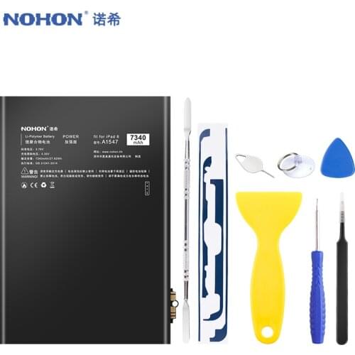 NOHON 7340mAh High Capacity Tablet Battery For Apple iPad 6 Air 2 Battery A1566 A1567 A1547 Replacement Bateria + Free Tools