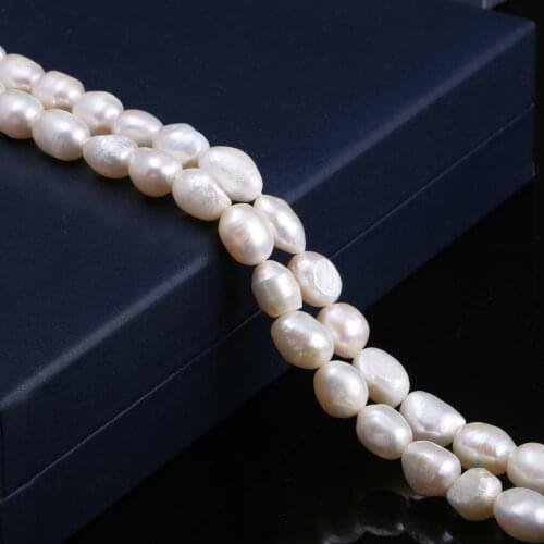 Freshwater Pearl Loose Irregular White Beads 10-11 Mm For DIY Bracelet Earring Necklace Sewing Craft Jewelry Accessory