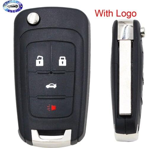 Flip Folding Remote Key Case Fob Replacement 4 Buttons Key Shell for Chevrolet Cruze / Camaro / Volt / Spark / Equinox
