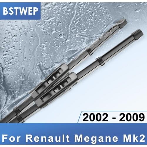 BSTWEP Wiper Blades for Renault Megane Mk2 Fit Bayonet / Hook Arms 2002 2003 2004 2005 2006 2007 2008 2009