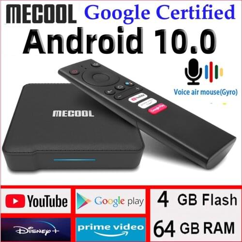 2020 Android 10 TV Box Android Smart Box Mecool KM1 4GB RAM 64G Amlogic S905X3 2.4G/5G 2T2R WiFi 4K BT4.2 Google Certified TVbox