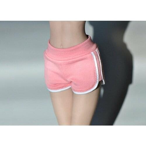 1/6 Scale Peach Pink Knitted Sports Shorts Yoga Pants Model for 12" Female Body