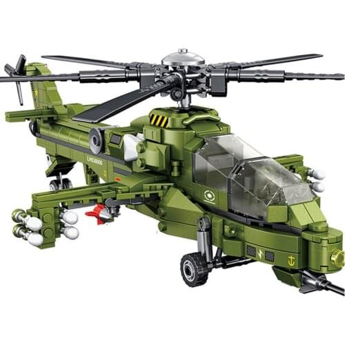 Military series World War II Air Force Strategic Helicopter soldier Figures DIY model Building blocks Toys Gifts
