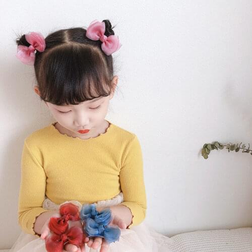 1Pair Bow BB Hair Clips Headwear Children Cute Hairpins Hair Accessories Hair Bows with Clip for Cute Baby Girls Hair Clips