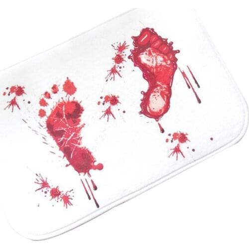 1PC 40x60cm Home Bath Mat Non-slip Bathroom Carpet Floor Toilet footprint Halloween Soft Party kitchen Decor bloody Mat Rug M3Q5
