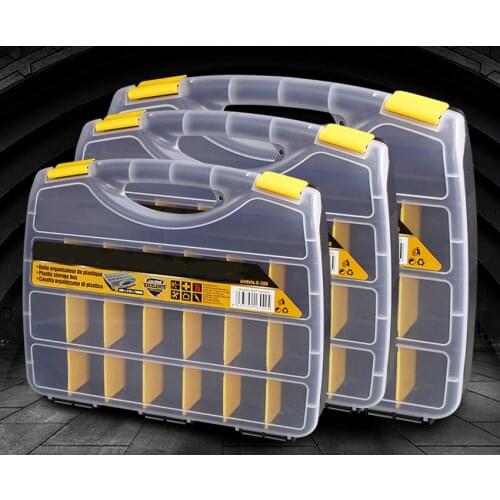 15/21 grids Portable parts box metal screw storage box hardware parts screwdriver repair vehicle hand tool