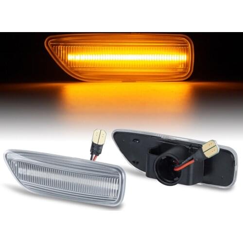 2Pcs LED Dynamic Amber Turn Signal Light For Fender Front Side Marker Lamp For Volvo S60 S80 v70 II XC90 XC70 Canbus Error Free