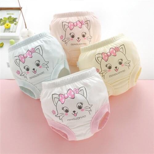 3 Piece/Lot Baby Soft Cotton Panties Girl Briefs Female For Children Underwear Lovely Underpants Infant Cute Cat Kids shorts CN