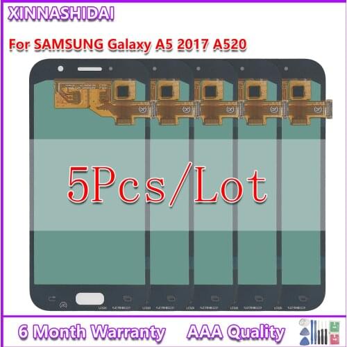 5Pcs/lot LCD Display For Samsung Galaxy A5 2017 A520 SM-A520F LCD Display Touch Screen Digitizer Assembly Replacement