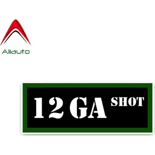 Aliauto Creative Car Sticker High-quality Motorcycle Car-styling 12 Ga Shot Ammo Sunscreen Waterproof Decal PVC,12cm*4cm