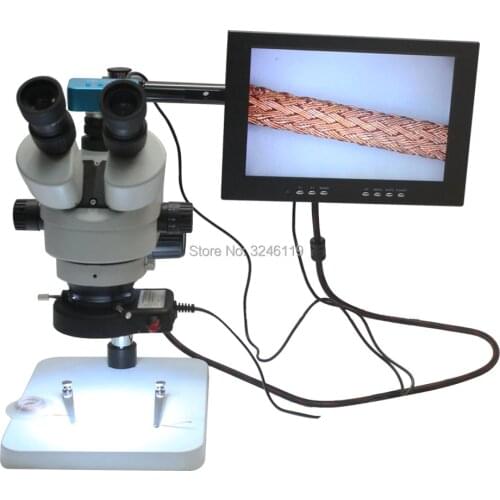 Binocular Trinocular Stereo Microscope 7X-45X Continuous Zoom Magnification With 20MP HDMI USB Camera For Mobile Phone Repair