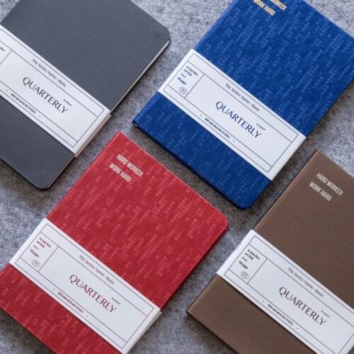 Kinbor Quarterly Notebook Plan Schedule Calendar Notebook For Business Meeting, Record Diary Book For School Office