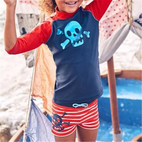 Summer Boys Swimming Trunks Shark Striped Print Adjusted Sashes Boxers Trunks Swimming Short Pants Swimwear Kids