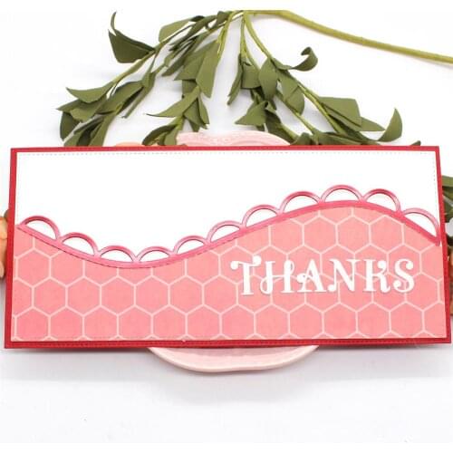 Slimline Scalloped Border Metal Cutting Dies Stencils for DIY Scrapbooking Decorative Embossing DIY Paper Cards