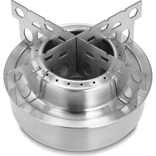 Lixada Mini Aluminum Alloy Alcoho Stove Outdoor Camping Stove Portable Hiking Backpacking Cookware Cooking Picnic Stove with Lid