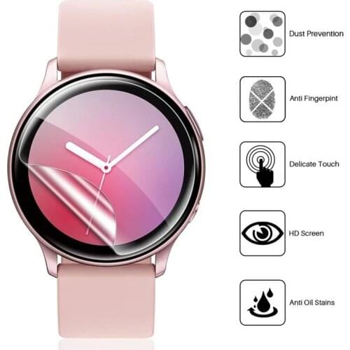 2pcs TPU Soft Protective Film Guard For Samsung Galaxy Watch Active 2 40mm/44mm Active2 SmartWatch Screen Protector Full Cover