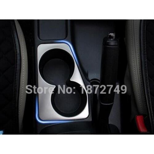 High Quality trim stainless steel water cup holder decoration strip for 2014-2017 FOR Mitsubishi Pajero Sport