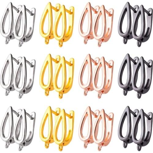 Peixin 24Pcs/Set Handmade DIY Earrings Findings Accessories Fashion Leverback Earwire High Quality Hoop Earring Hook Clasps