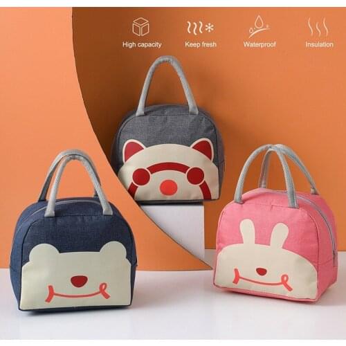 Canvas Thicken Tin Foil Lunch Bag For Women Men Kids Work School Camping Picnic Cooler Bags