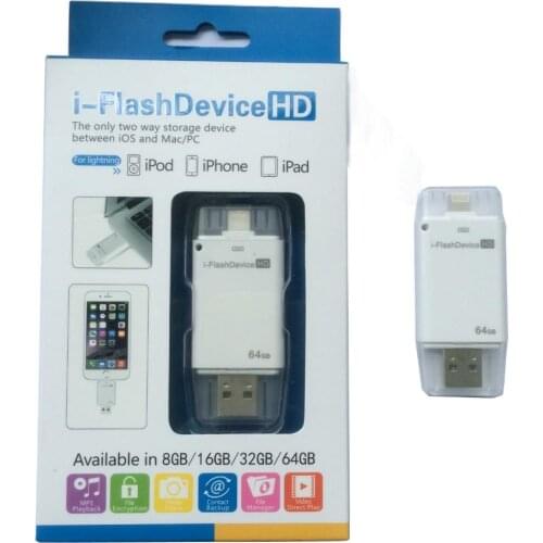 USB Flash Drive For iPhone X 6 6 Plus 7 7S ipad Metal Pen Drive Memory Stick Dual Mobile Otg Micro 16GB 32GB 64GB 128GB Pendriv