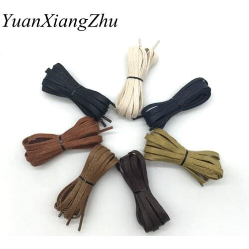 1 Pair Cotton cord flat shape shoelaces unisex high top casual leather boot shoe laces fashion brand waterproof shoelace P3
