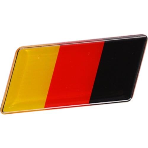 1pc German Flag Grille Emblem Badge For Volkswagen Scirocco GOLF 7 Golf 6 Polo GTI VW Tiguan for Audi A4 A6 Car Accessories