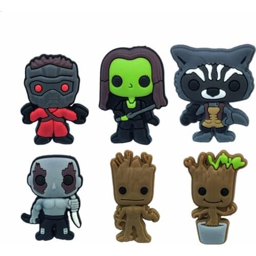 1pc PVC Shoe Charms Cartoon Characters Shoe accessories Shoe decoration Shoe Buckles Accessories Fit Wristband Croc JIBZ